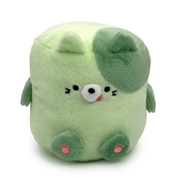 So Kawaii! Marshmallow Funky Green Kitty Cube Plushie - Picture 3 of 3